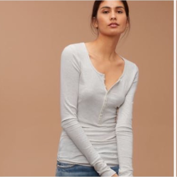 Aritzia Golden by TNA Hennechar Long Sleeve Shirt Size XS - Picture 1 of 10